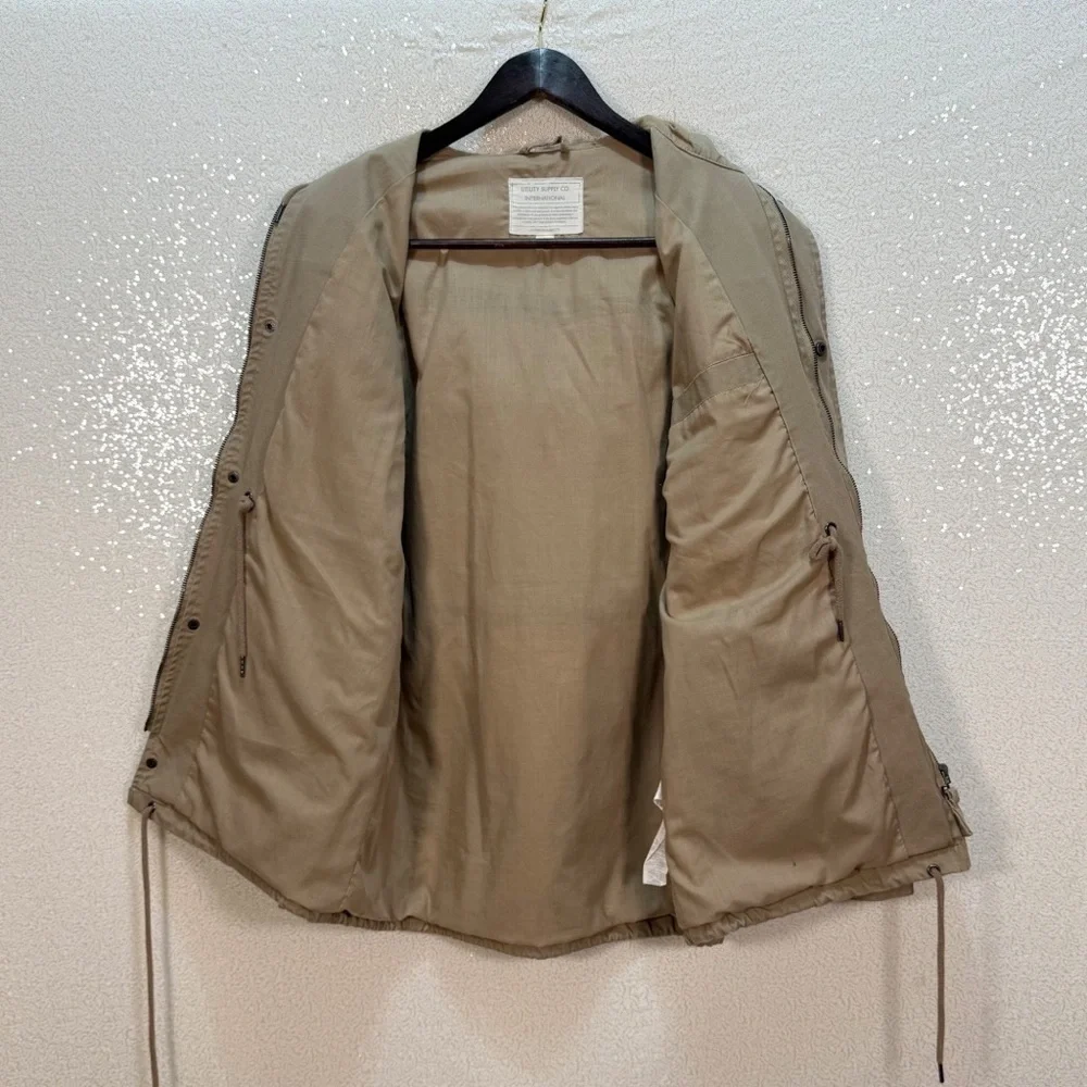 Cotton On Utility Supply Co Hooded Field Jacket  Medium Khaki Military Parka